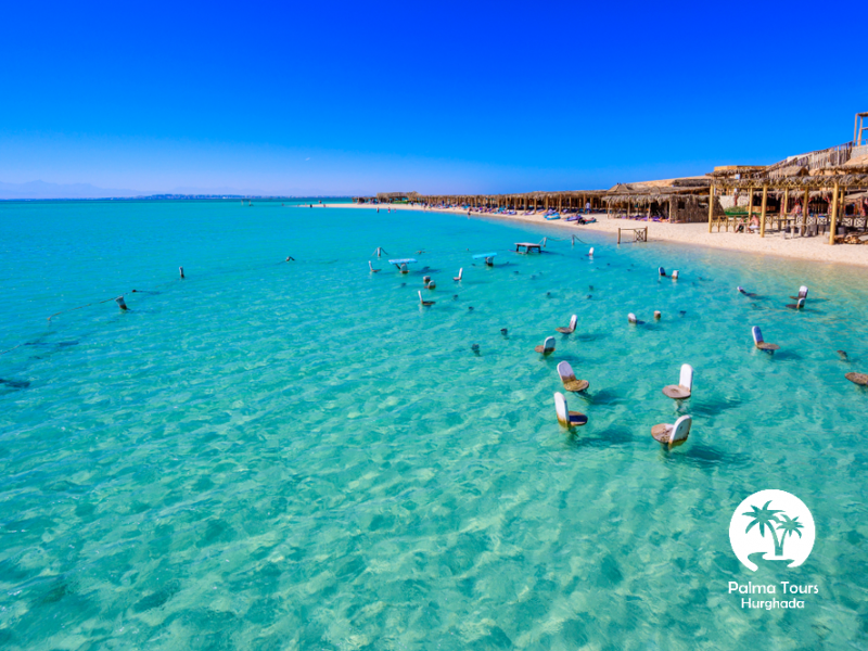 Orange Bay Island from El Gouna Hotels | Best Egypt Snorkeling Boat Tour to Giftun island Beach (Excursion en bateau avec masque et tuba à la plage de l’île de Giftun)